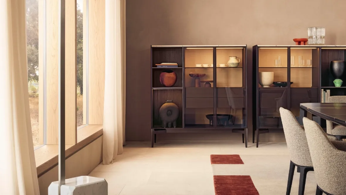 Madia Code Vetrina in legno di Poliform