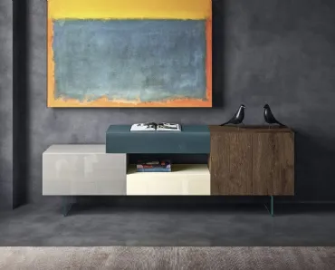 Madia in vetro e legno 36e8 11002 di Lago