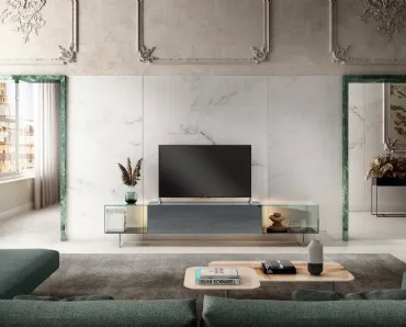 Mobile Porta Tv 36e8 Glass 1407 di Lago