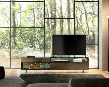 Mobile Porta Tv 36e8 Glass 2150 di Lago