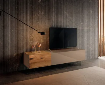 Mobile Porta Tv in vetro e legno 36e8 0523 di Lago