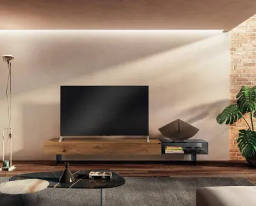 Mobile Porta Tv 36e8 Glass 1406 in legno e vetro di Lago