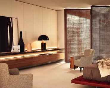 Mobile sospeso Code Noce Gold di Poliform