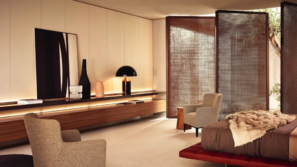 Mobile sospeso Code Noce Gold di Poliform