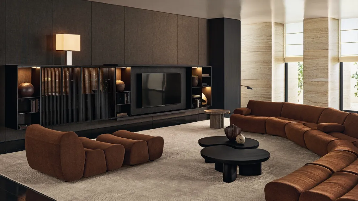 Parete Attrezzata Code-Olmo-Sospesa Poliform