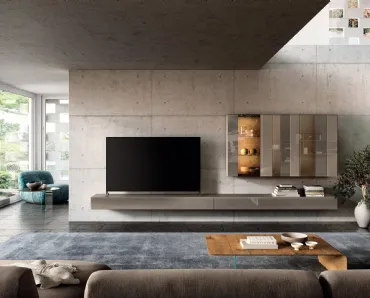 Parete Attrezzata sospesa NOW 2677 di Lago