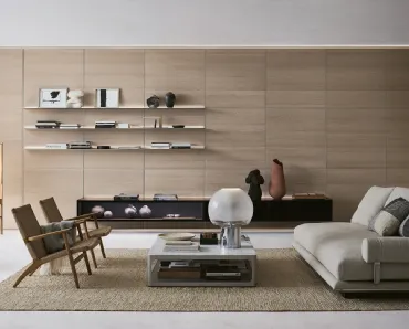 Parete Attrezzata Self Nero Lucido di Rimadesio