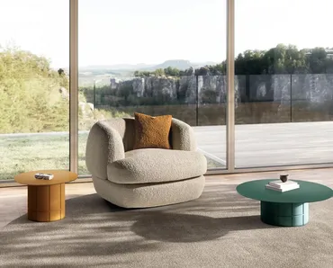 Poltrona in tessuto imbottito Biza di Lago