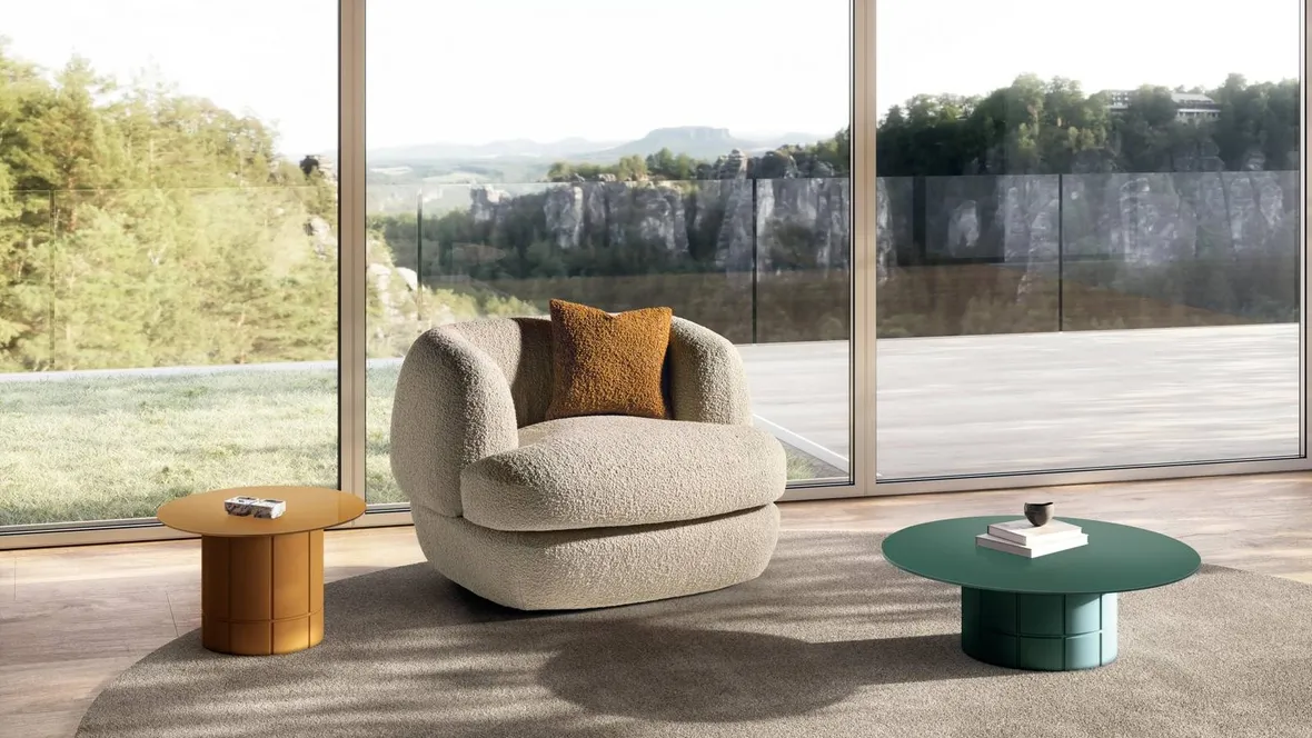 Poltrona in tessuto imbottito Biza di Lago