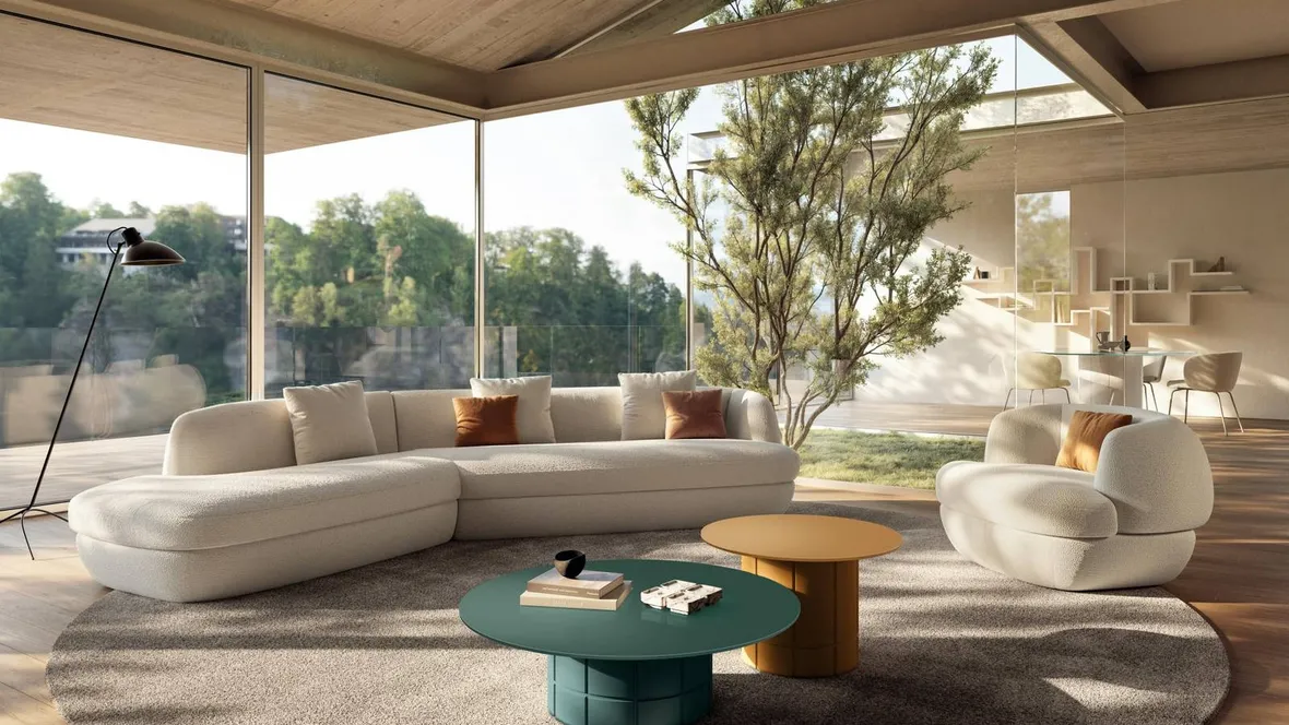 Poltrona in tessuto imbottito Biza di Lago