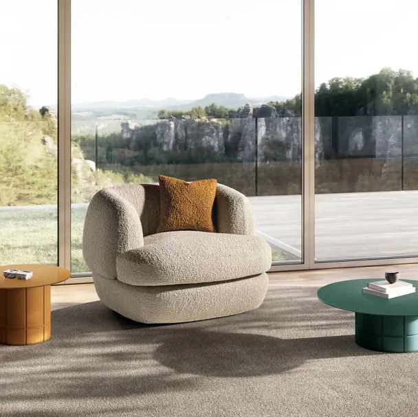 Poltrona in tessuto imbottito Biza di Lago