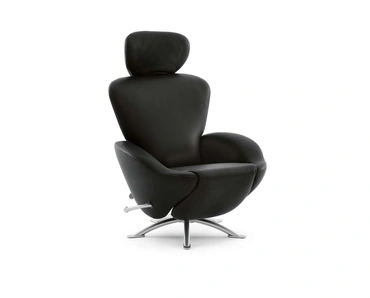 Poltrona di design Dodo in pelle imbottita di Cassina