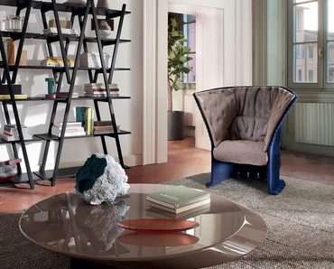 Poltrona di design Feltri interamente realizzata in feltro di Cassina