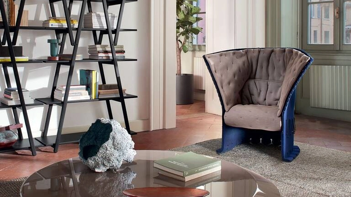 Poltrona di design Feltri interamente realizzata in feltro di Cassina