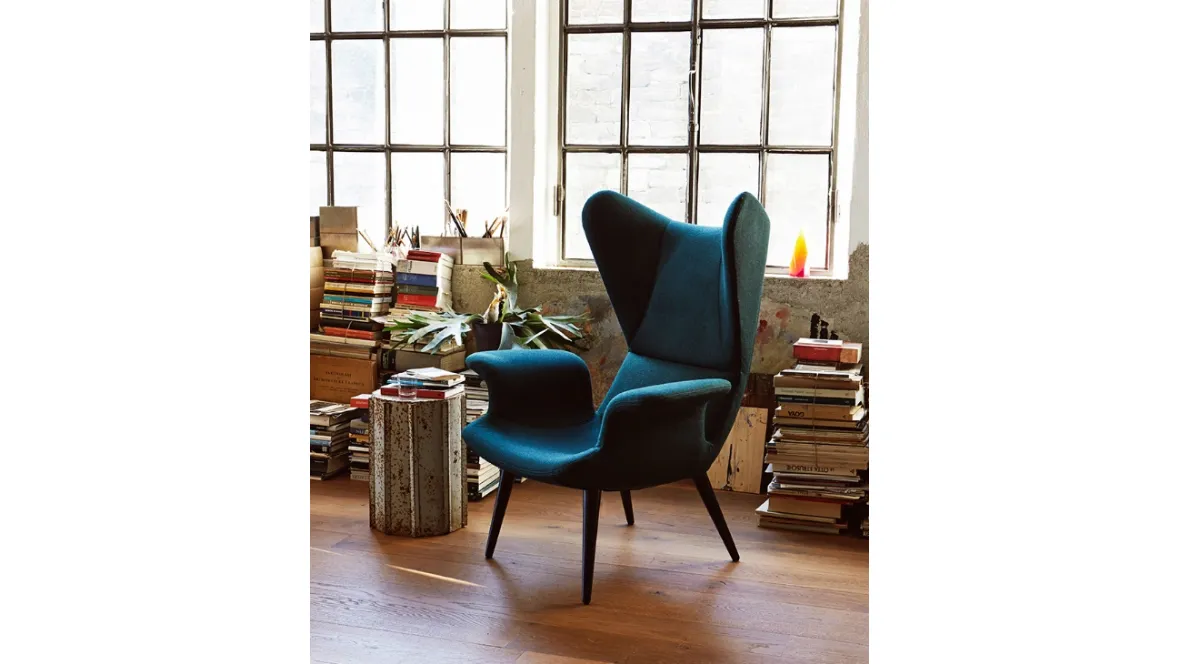 Poltroncina in tessuto Longwave di Moroso