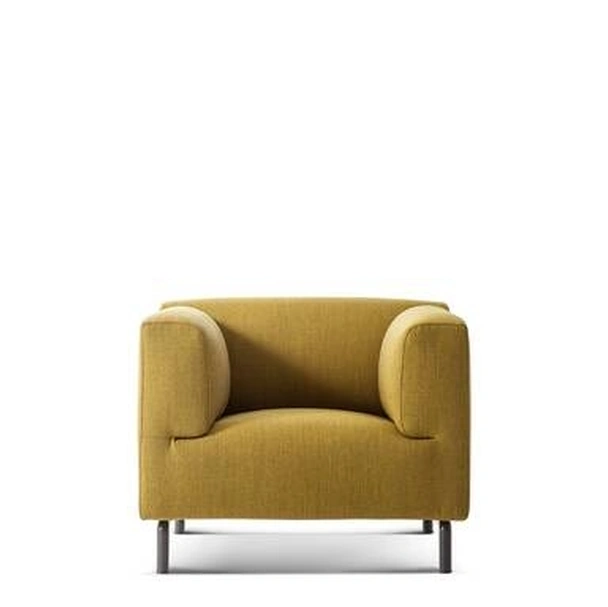 Poltroncina Met in tessuto con piedini in metallo di Cassina