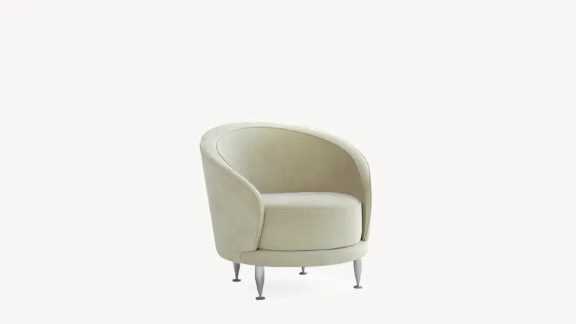 Poltroncina in tessuto New Tone di Moroso