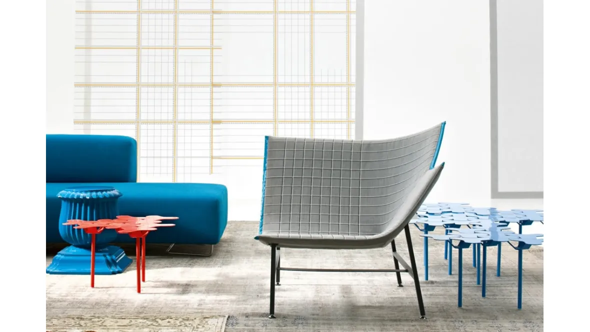 Poltrona in tessuto Paper Planes di Moroso