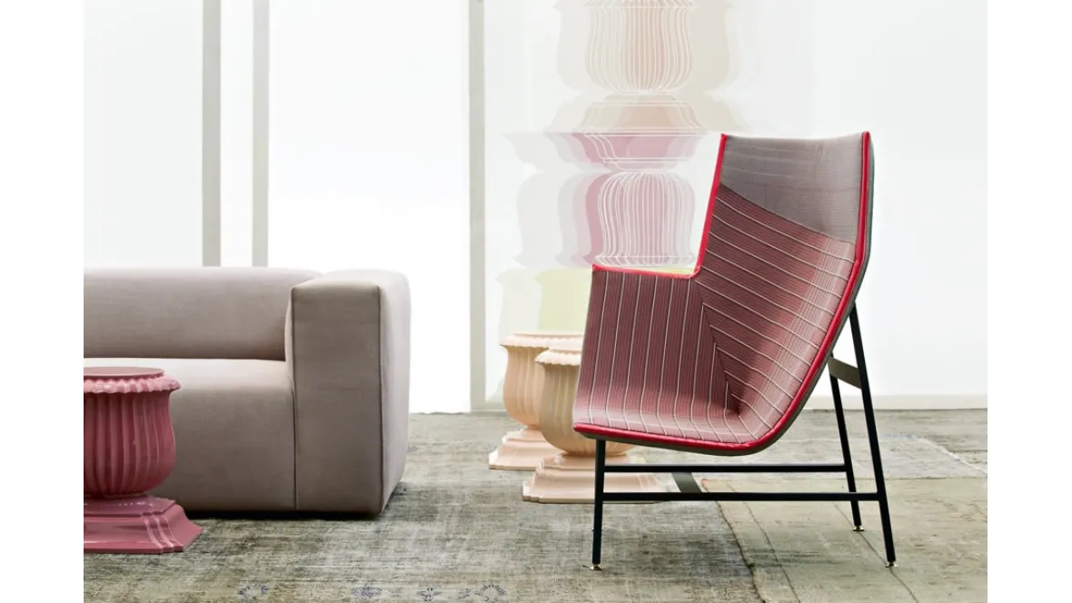 Poltrona in tessuto Paper Planes di Moroso
