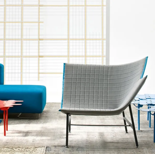 Poltrona in tessuto Paper Planes di Moroso