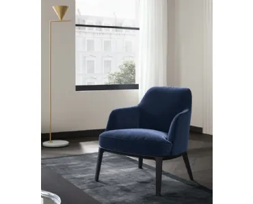 Poltroncina in velluto Jane di Poliform