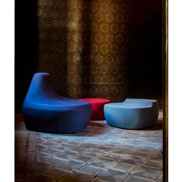 Poltrona di design in tessuto realizzata in forme differenti abbinabili Saruyama Island di Moroso