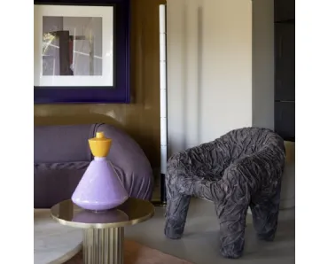 Poltrona in pelle di design Stromboli di Baxter