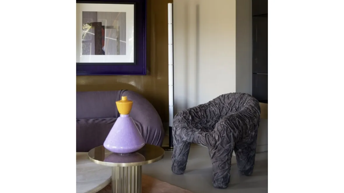 Poltrona in pelle di design Stromboli di Baxter