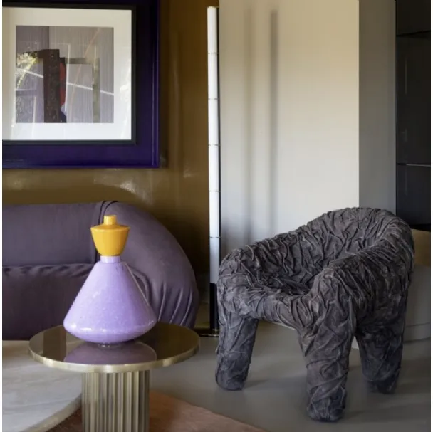 Poltrona in pelle di design Stromboli di Baxter