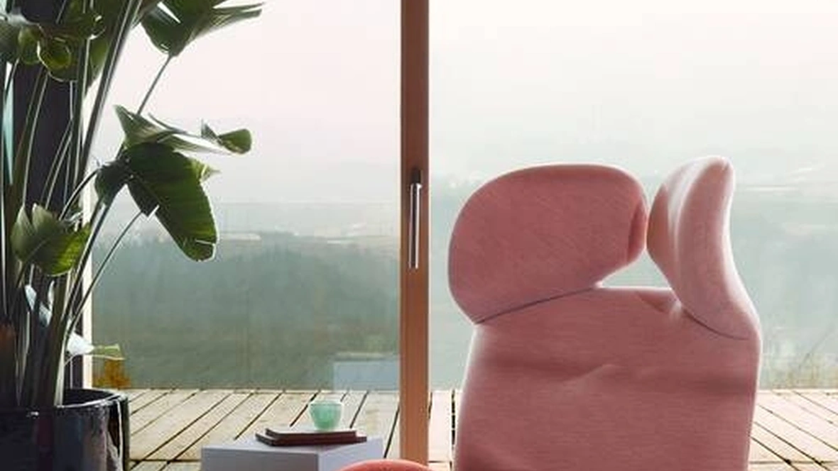 Poltrona di design Wink in tessuto imbottito di Cassina