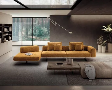 Divano con penisola Air Soft di Lago