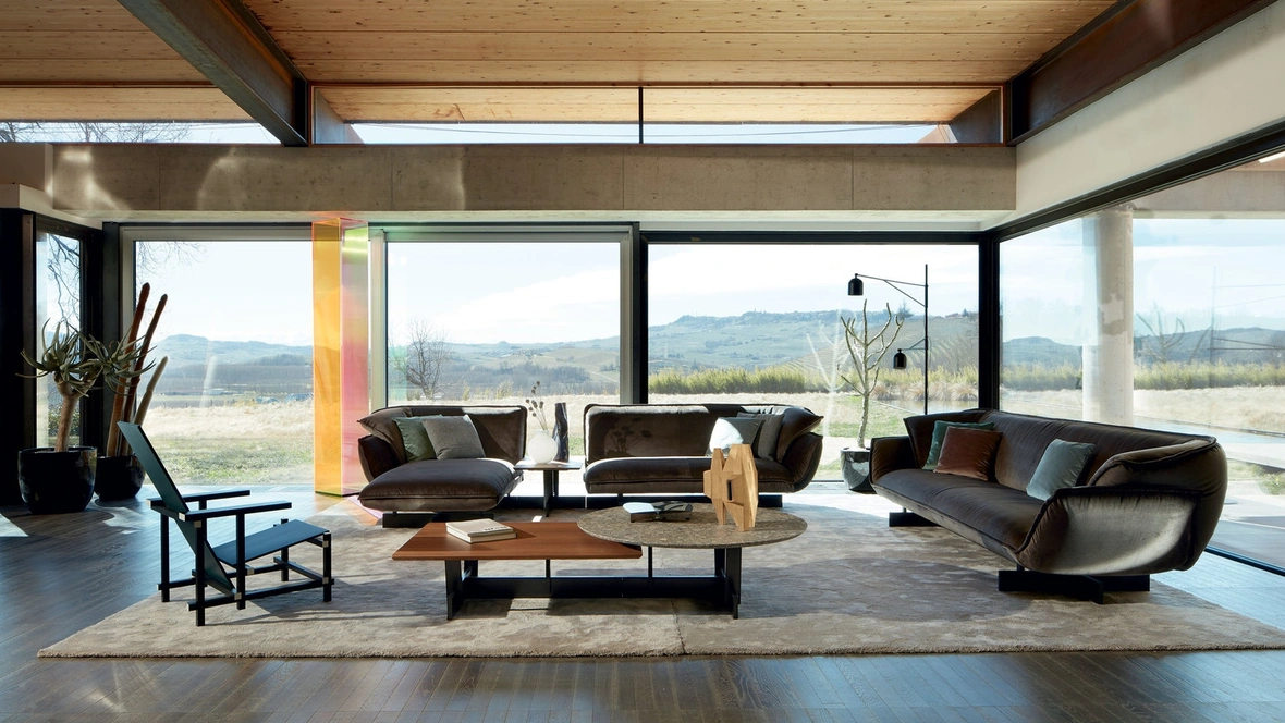 Divano con penisola Beam di Cassina