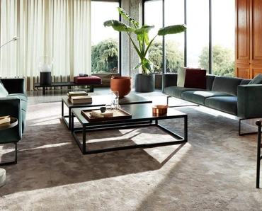 Divano lineare di design in velluto Refolo di Cassina