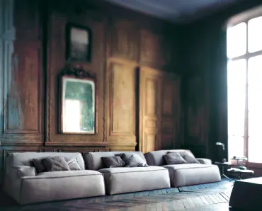 Divano in pelle Damasco di Baxter