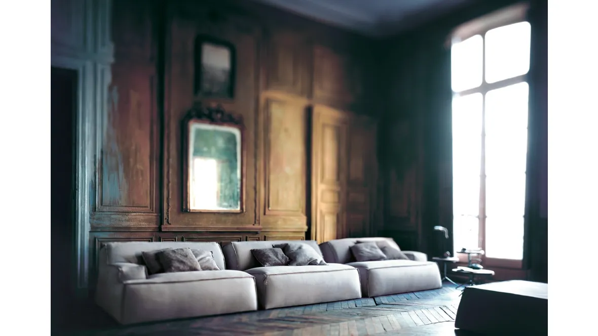 Divano in pelle Damasco di Baxter