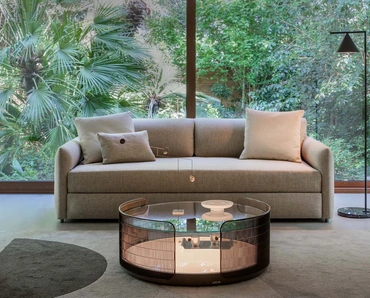 Divano Letto Diletto in tessuto imbottito di Flou