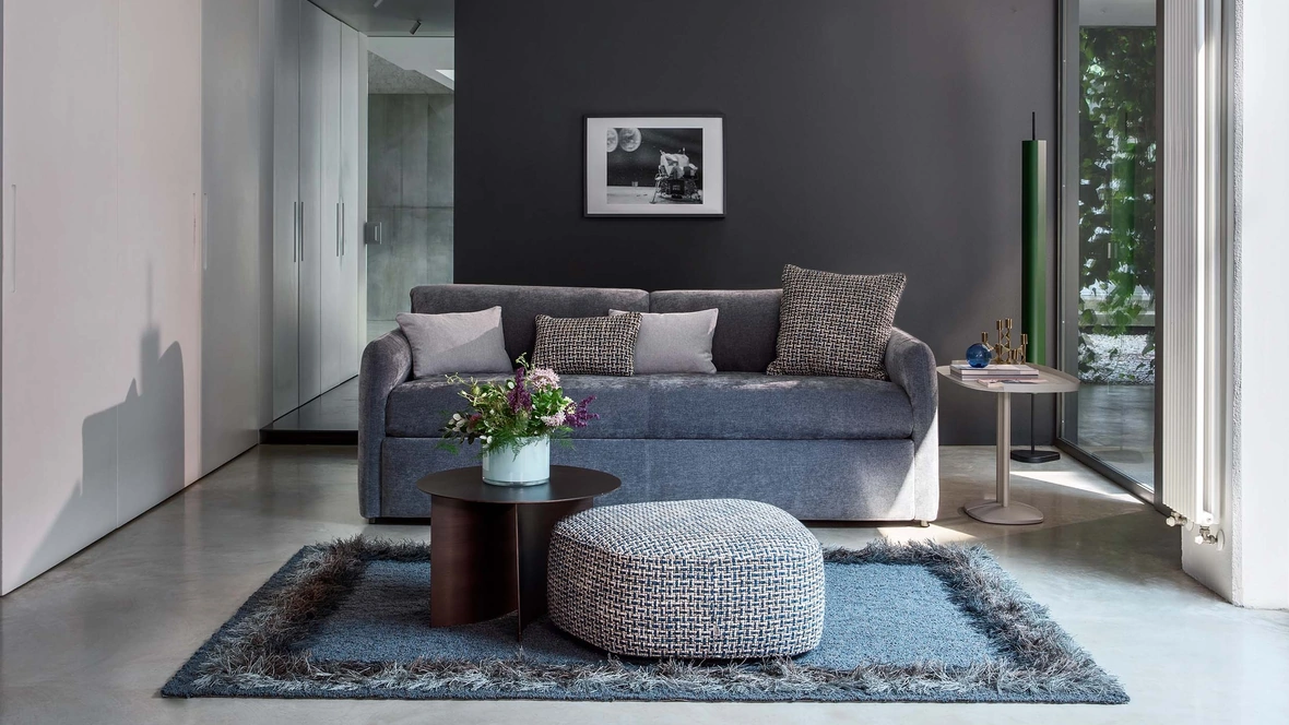 Divano Letto Diletto in tessuto imbottito di Flou