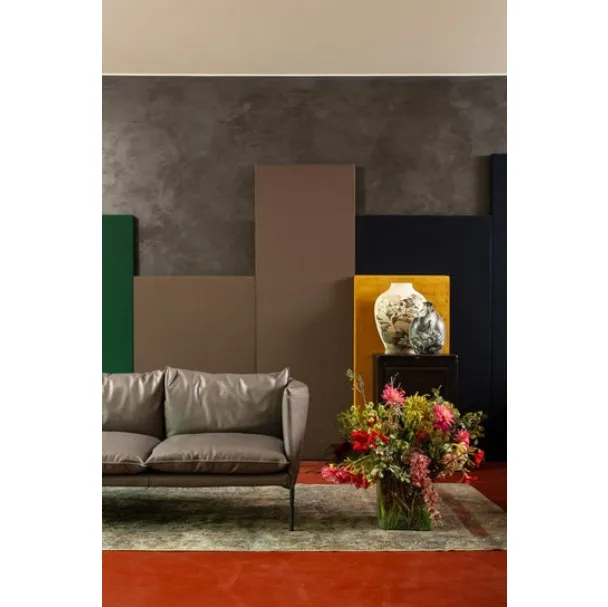 Divano in pelle Gentry Extra Light di Moroso