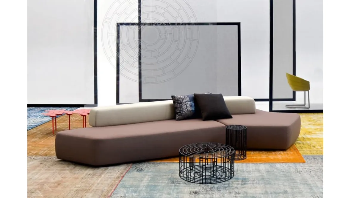 Divano di design in tessuto Rift di Moroso