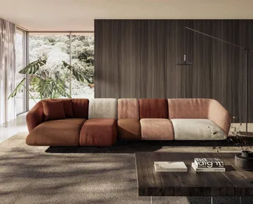 Divano con penisola Not Only White di Lago