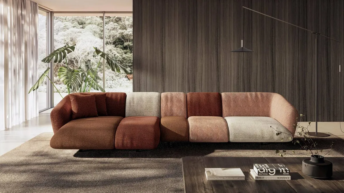 Divano con penisola Not Only White di Lago