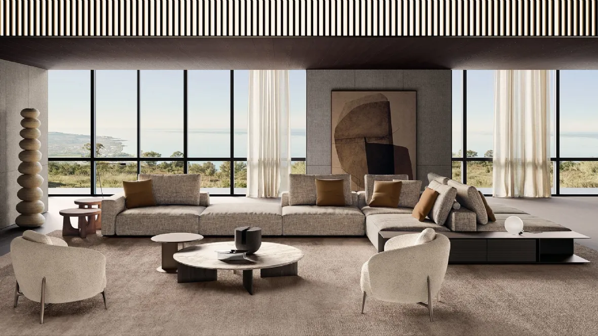 Divano angolare Westside di Poliform