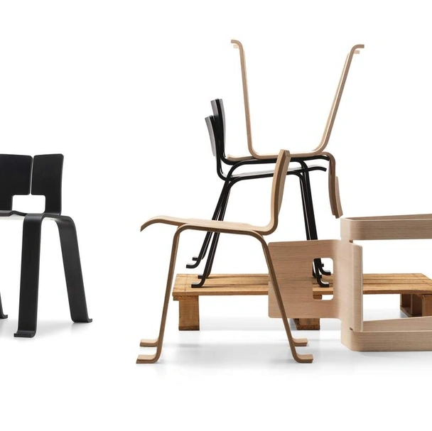 Sedia di design Ombra Tokyo in legno di Cassina