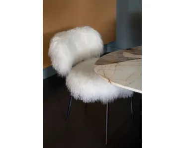 Sedia Nepal in pelo di mongolia di Baxter