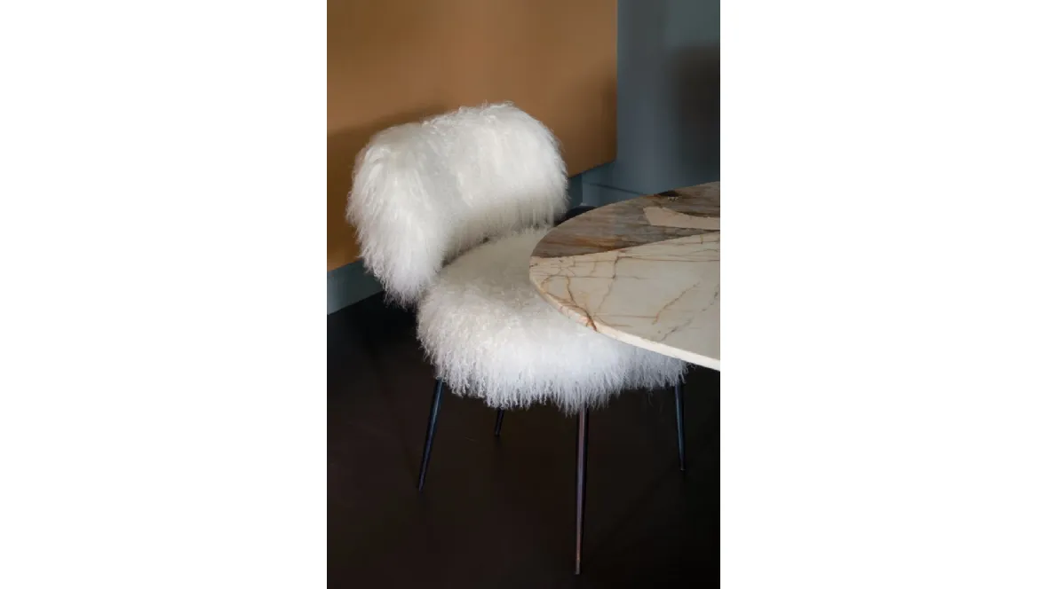 Sedia Nepal in pelo di mongolia di Baxter