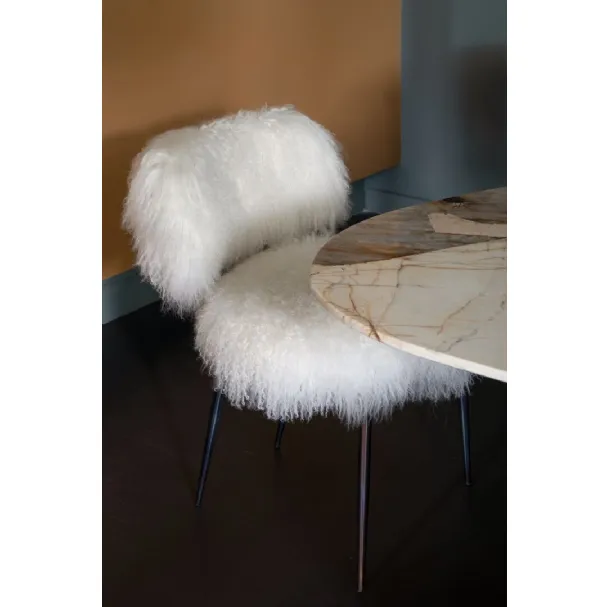 Sedia Nepal in pelo di mongolia di Baxter