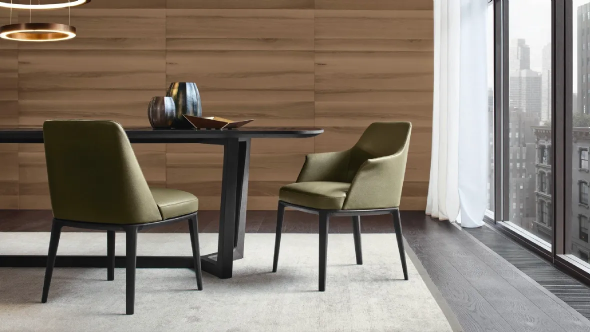 Sedia Sophie in pelle di Poliform