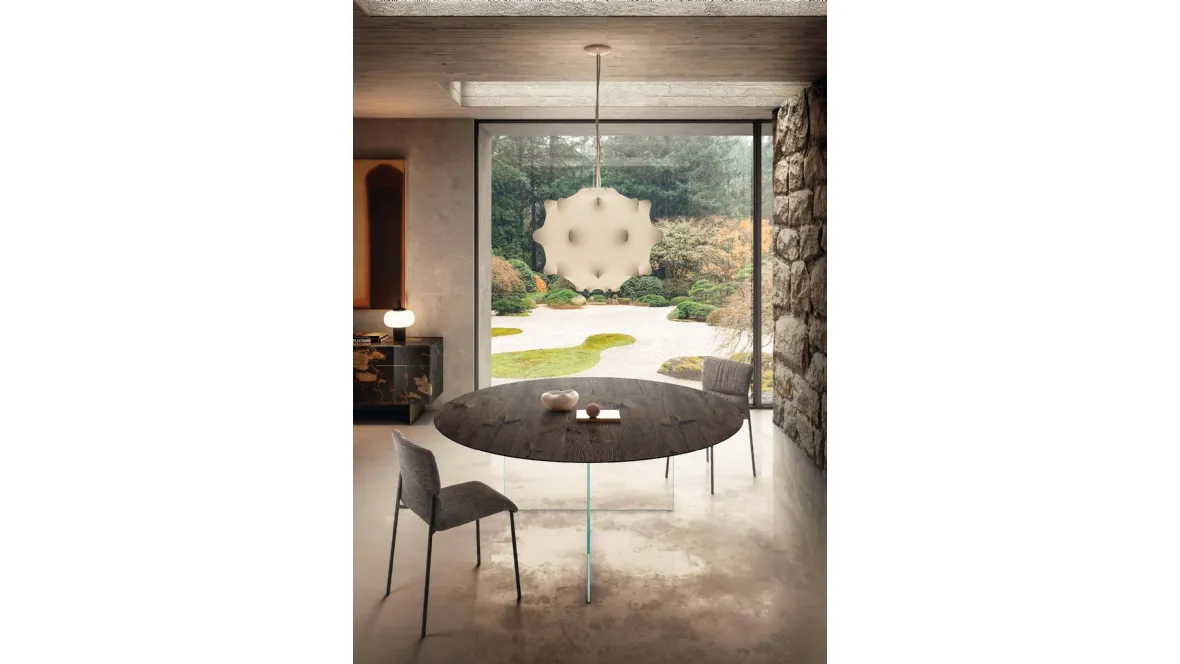 Tavolo Air Slim 2260W rotondo in legno di Lago