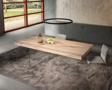 Tavolo Air 2170X in Vetro di Lago