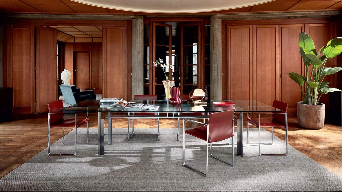 Tavolo Doge in vetro e alluminio di Cassina